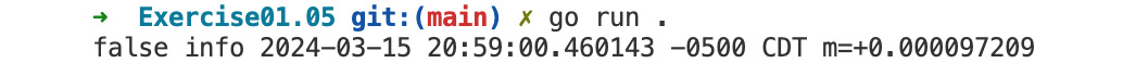 Figure 1.8: Output displaying the variable values that were printed after using short variable declaration notation
